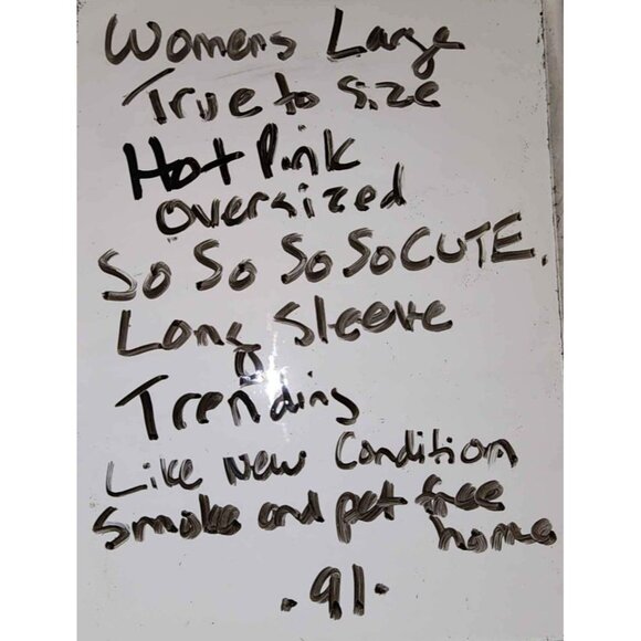 Vintage Pink Distressed Denim Jacket With Frayed Hem & Button Front Large - Picture 9 of 9